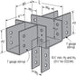 Simpson CCC4X Cross Column Cap