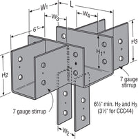 Simpson CCC4X Cross Column Cap