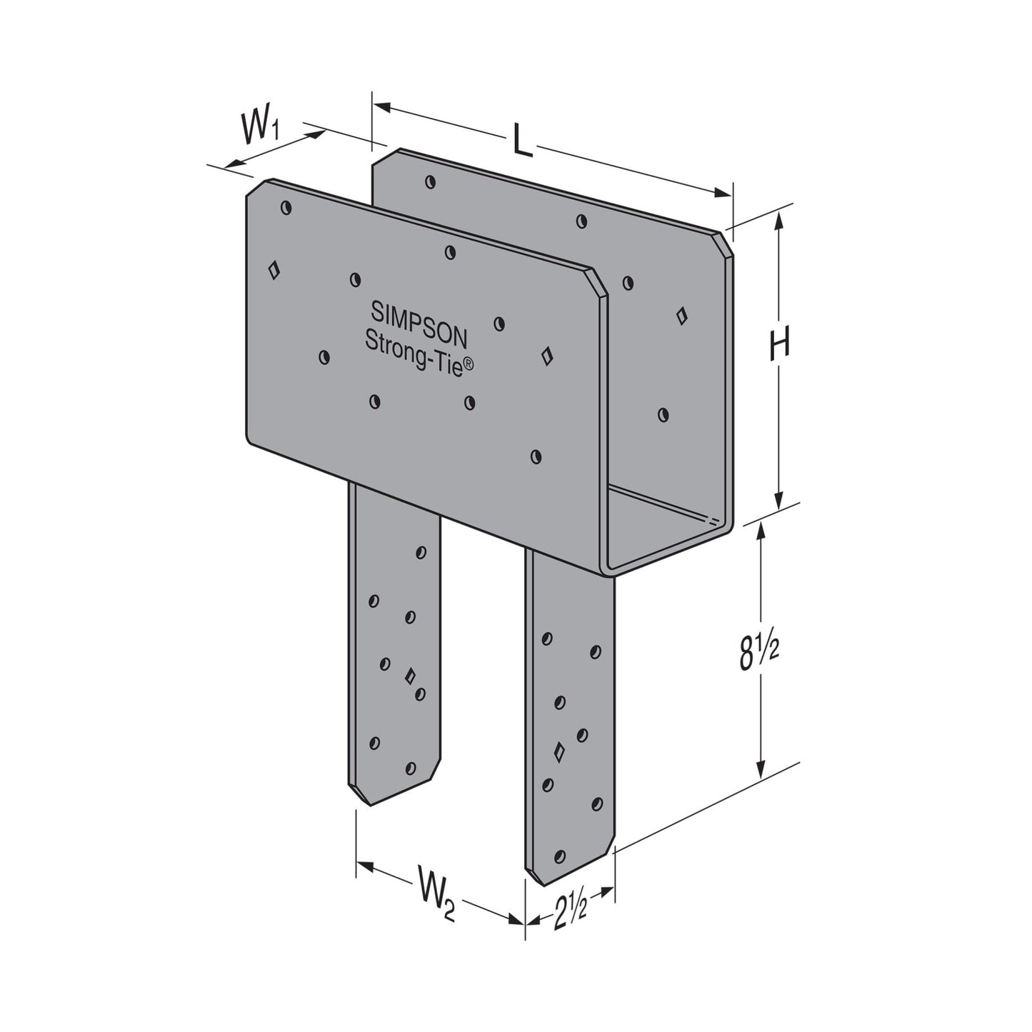 Simpson CCQ44SDS2.5-R Column Cap