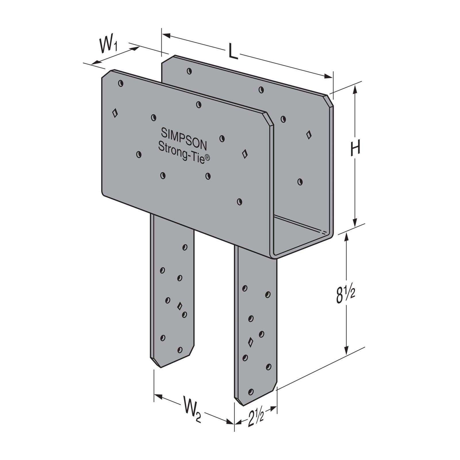 Simpson CCQ46SDS2.5-R Column Cap for 4X Beam