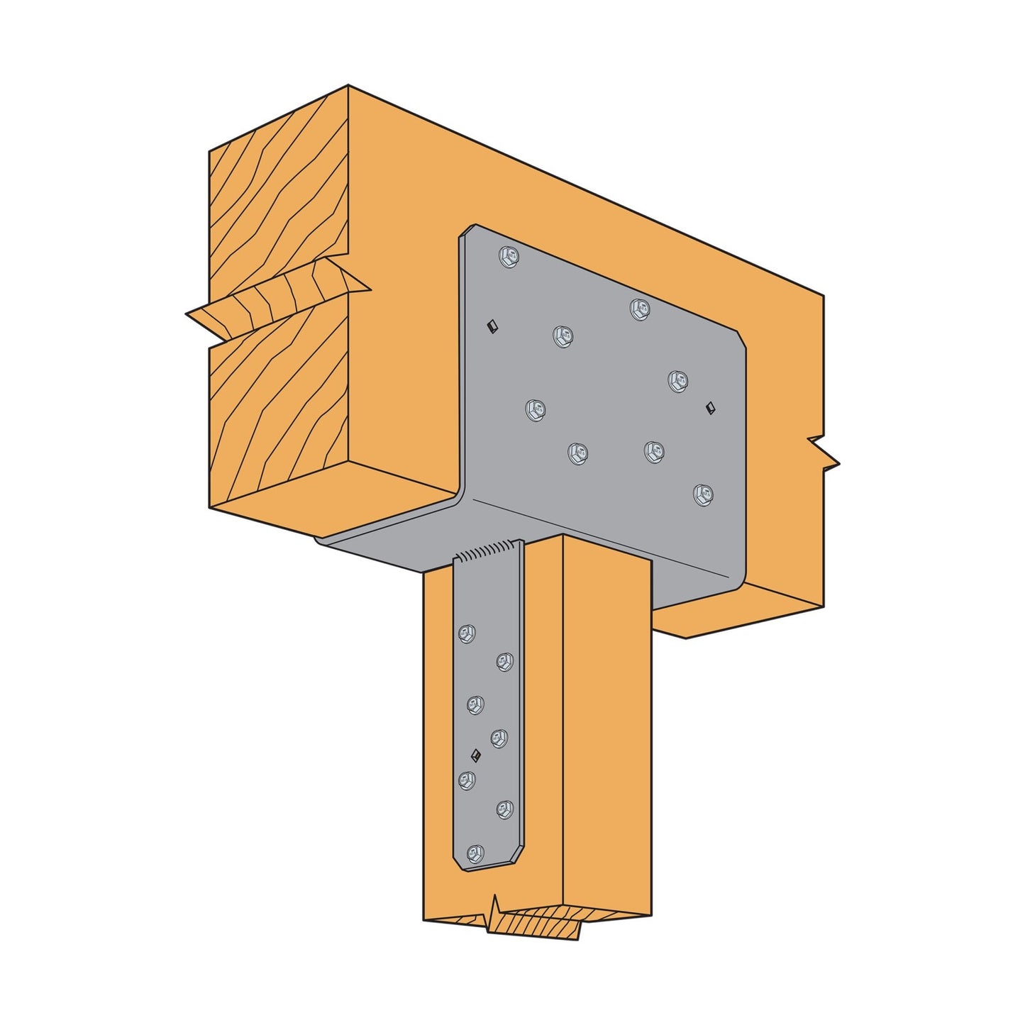 Simpson Strong-Tie CCQ6X-SDS2.5 Custom Column Cap for 6X Beam