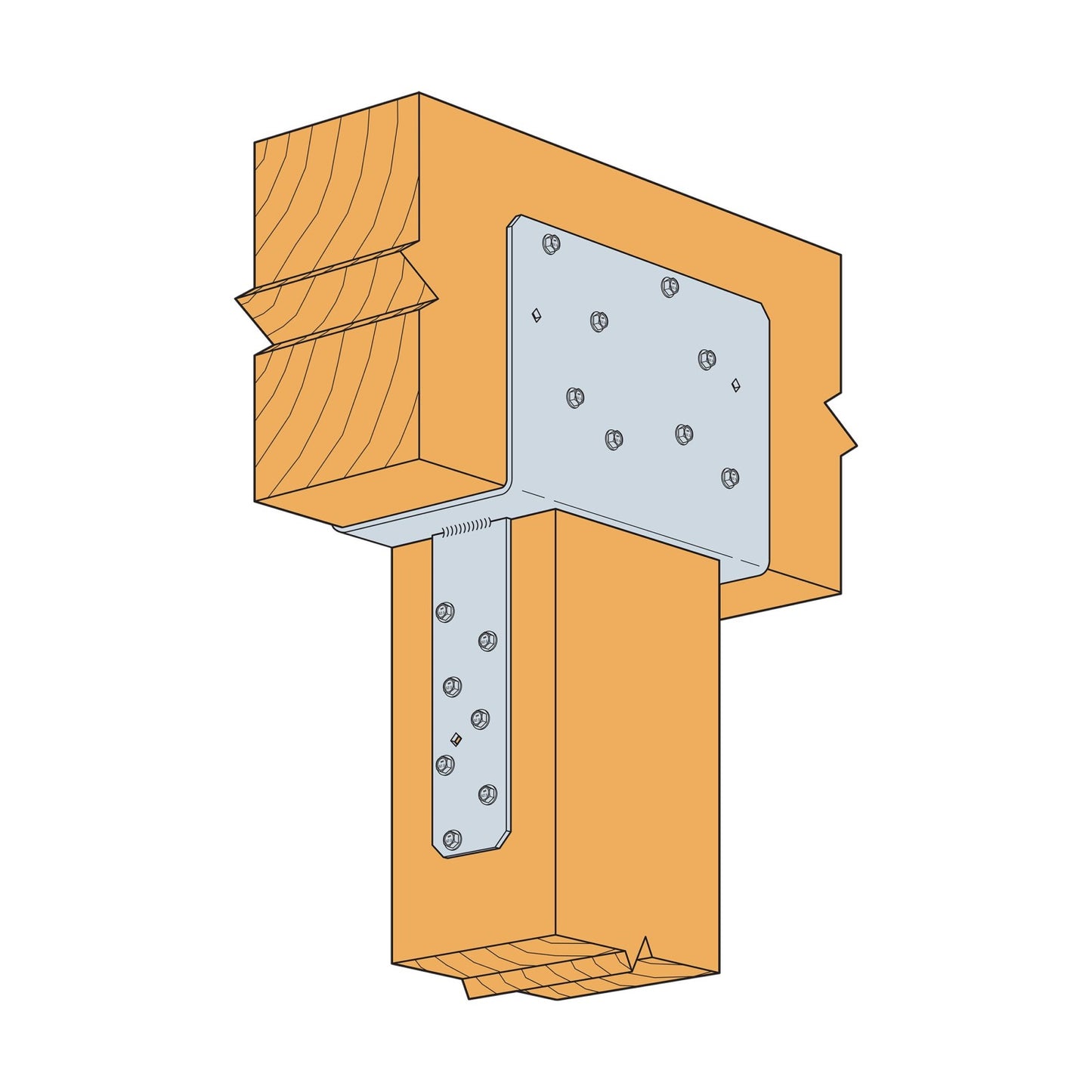 Simpson CCQ7.12X-SDS2.5 Colum Cap 7" Beam Special W/SDS Screws