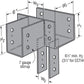 Simpson Strong-Tie CCT6X T-Shape Custom Column Cap for 6X Beam