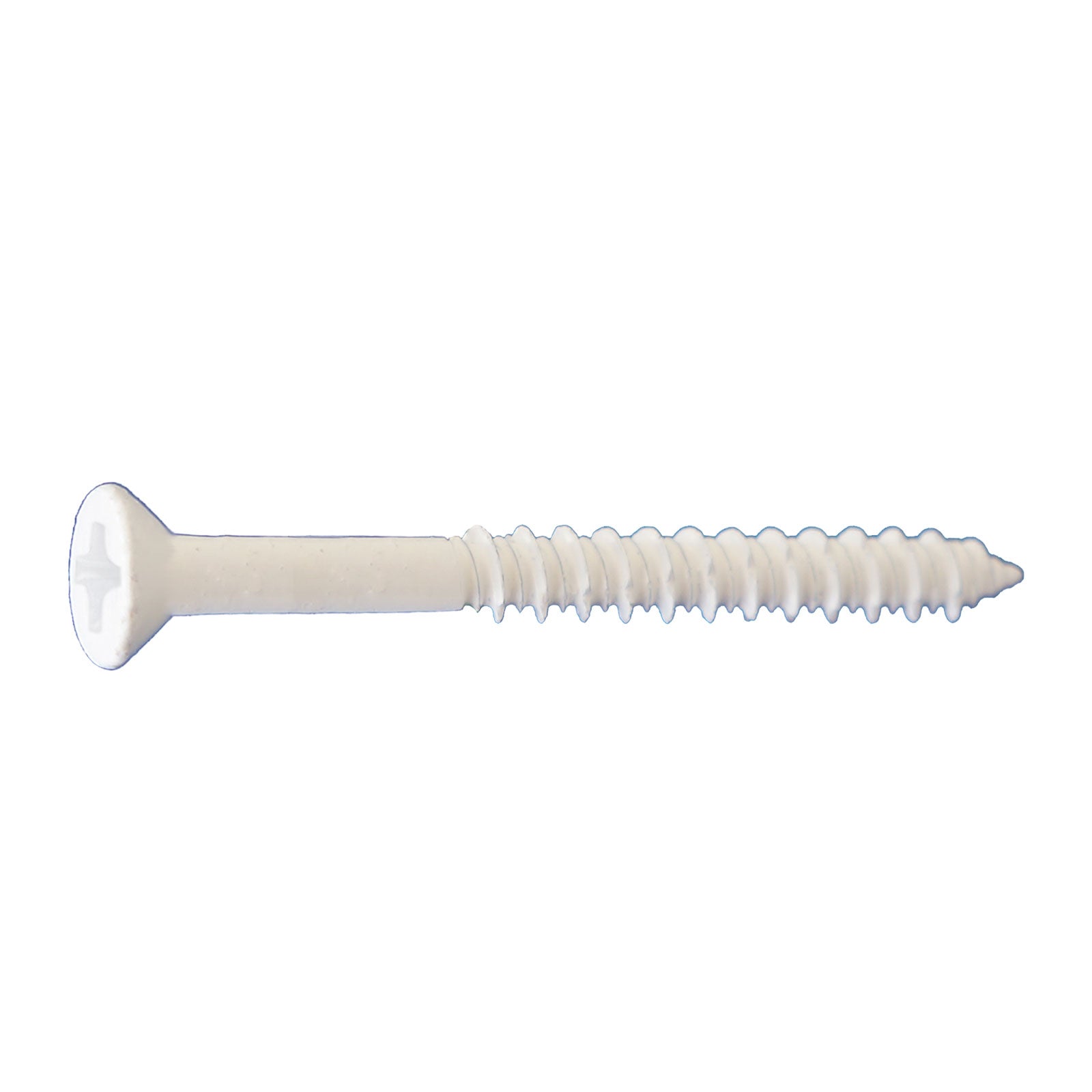 1/4" x 3-1/4" Concrete Screw, Phillips Trim Head - White Dagger-Guard Coating