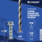 1/4" x 1-7/8" Conquest Large Diameter Concrete Screws - Zinc, Pkg 100