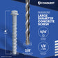 3/8" x 4" Conquest Large Diameter Concrete Screws - Galvanized, Pkg 50