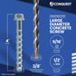 3/8" x 4" Conquest Large Diameter Concrete Screws - Zinc, Pkg 50