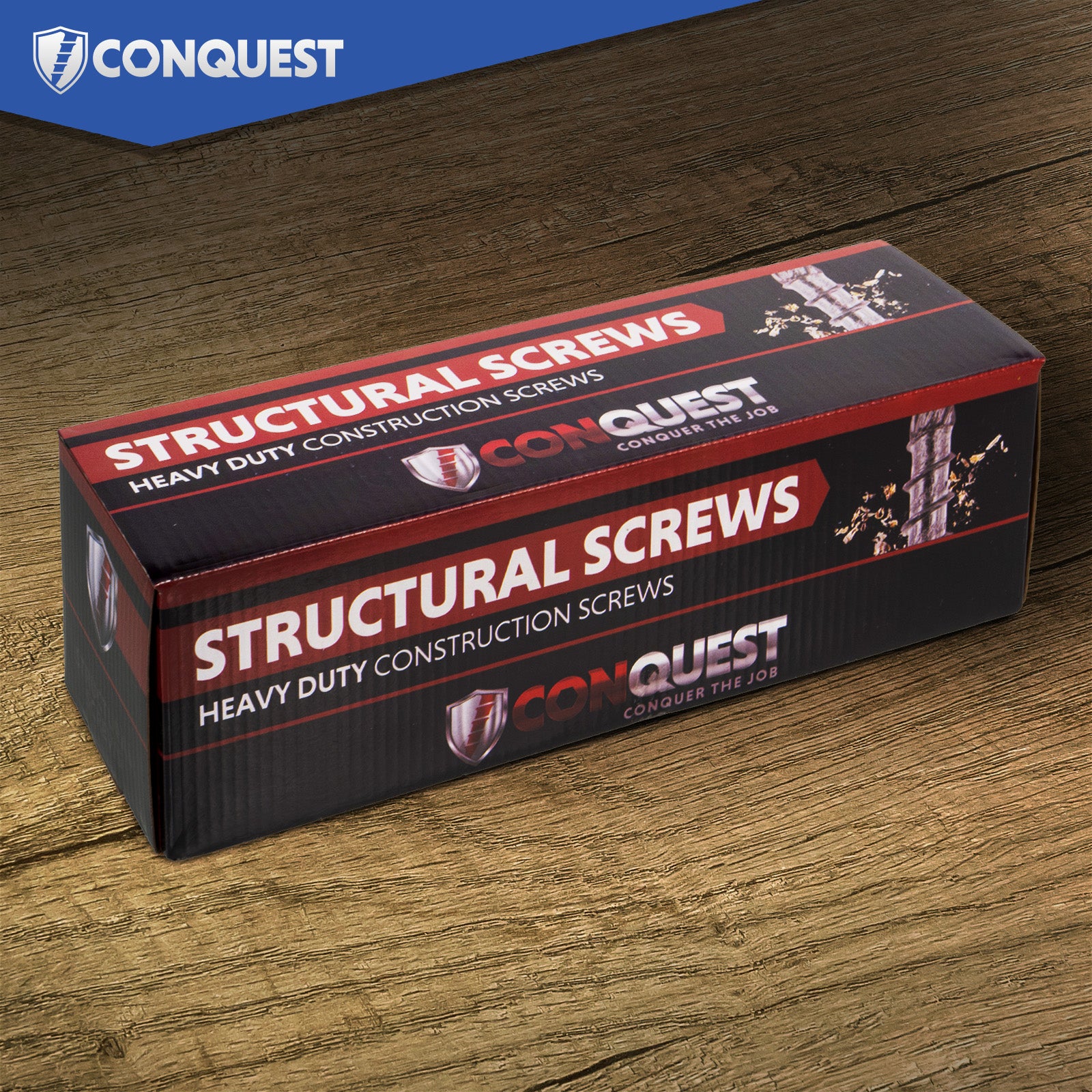 .275" x 14" Conquest Structural Screw - T-30 Star Drive, Pkg 25