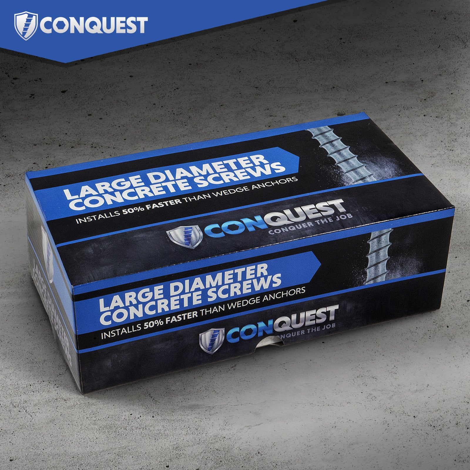 Conquest Large Diameter Concrete Screws Box