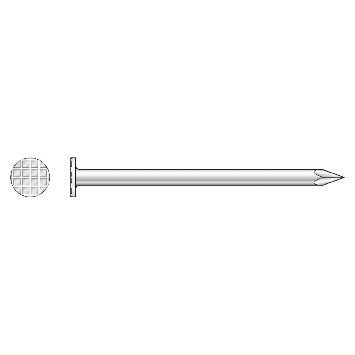 Checker Trim Nail - 316 Stainless Steel, White