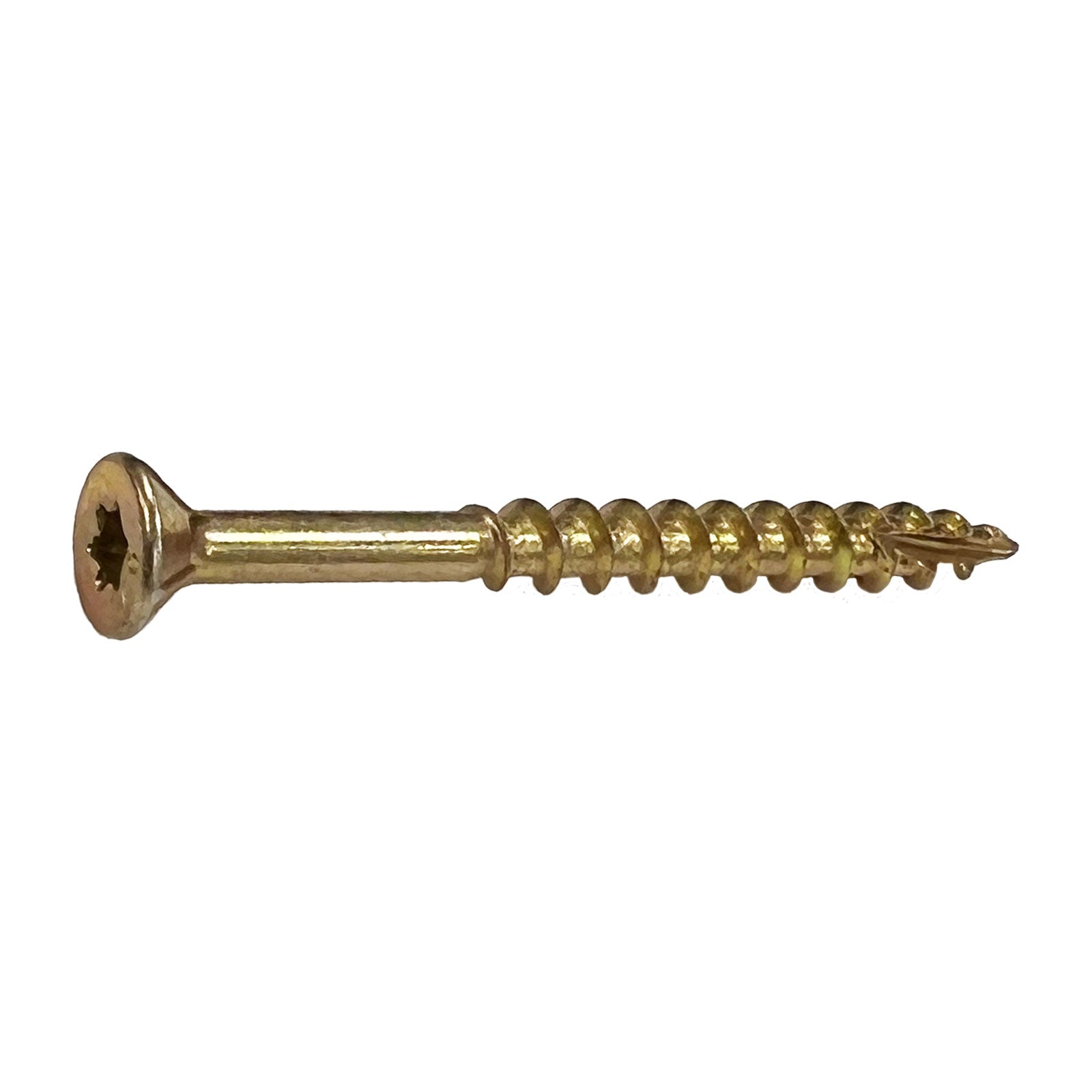 #9 x 3" T25 Flat Head Deck Screw - Yellow Zinc