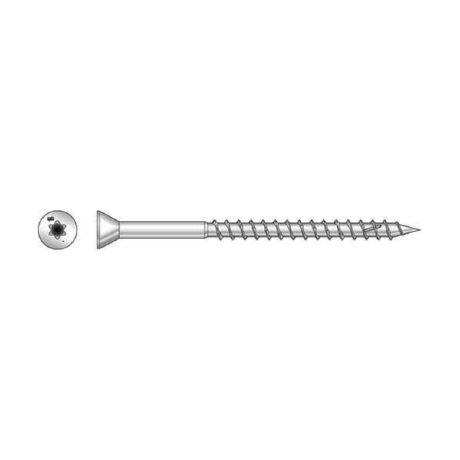 #12 x 4" Simpson Deck-Drive™ DWP WOOD SS Screw - 316 Stainless Steel, Pkg 20