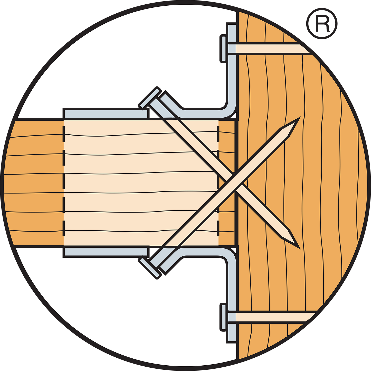 Patented double-shear nailing design provides greater strength with fewer nails