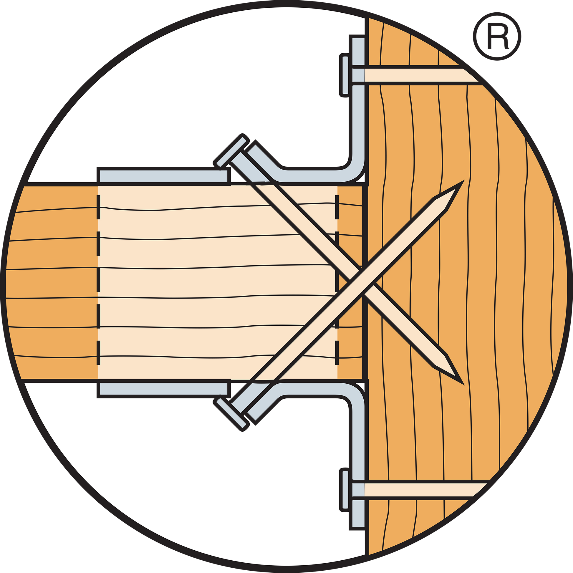 Patented double-shear nailing design provides greater strength with fewer nails