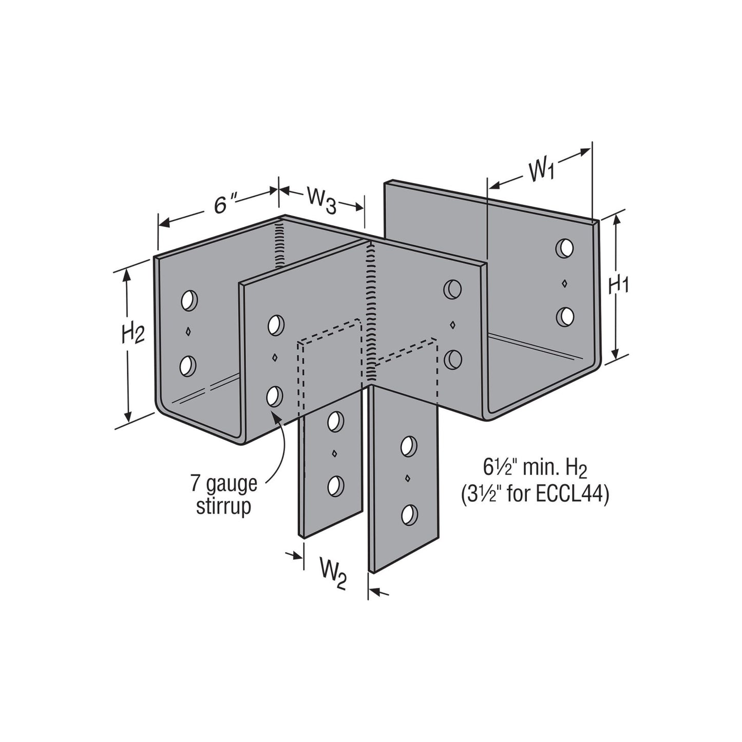 Simpson ECCL3 1/4X L-Shape End Column Cap