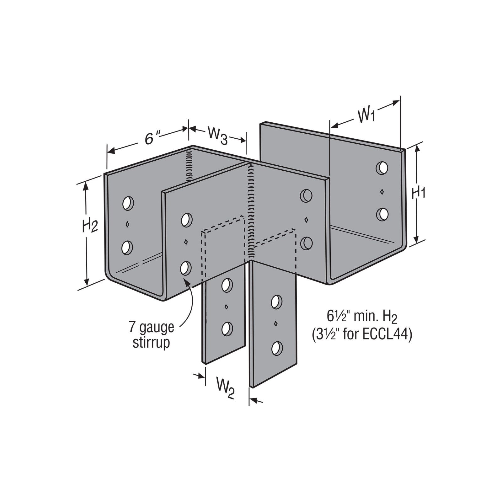 Simpson ECCL3 1/4X L-Shape End Column Cap