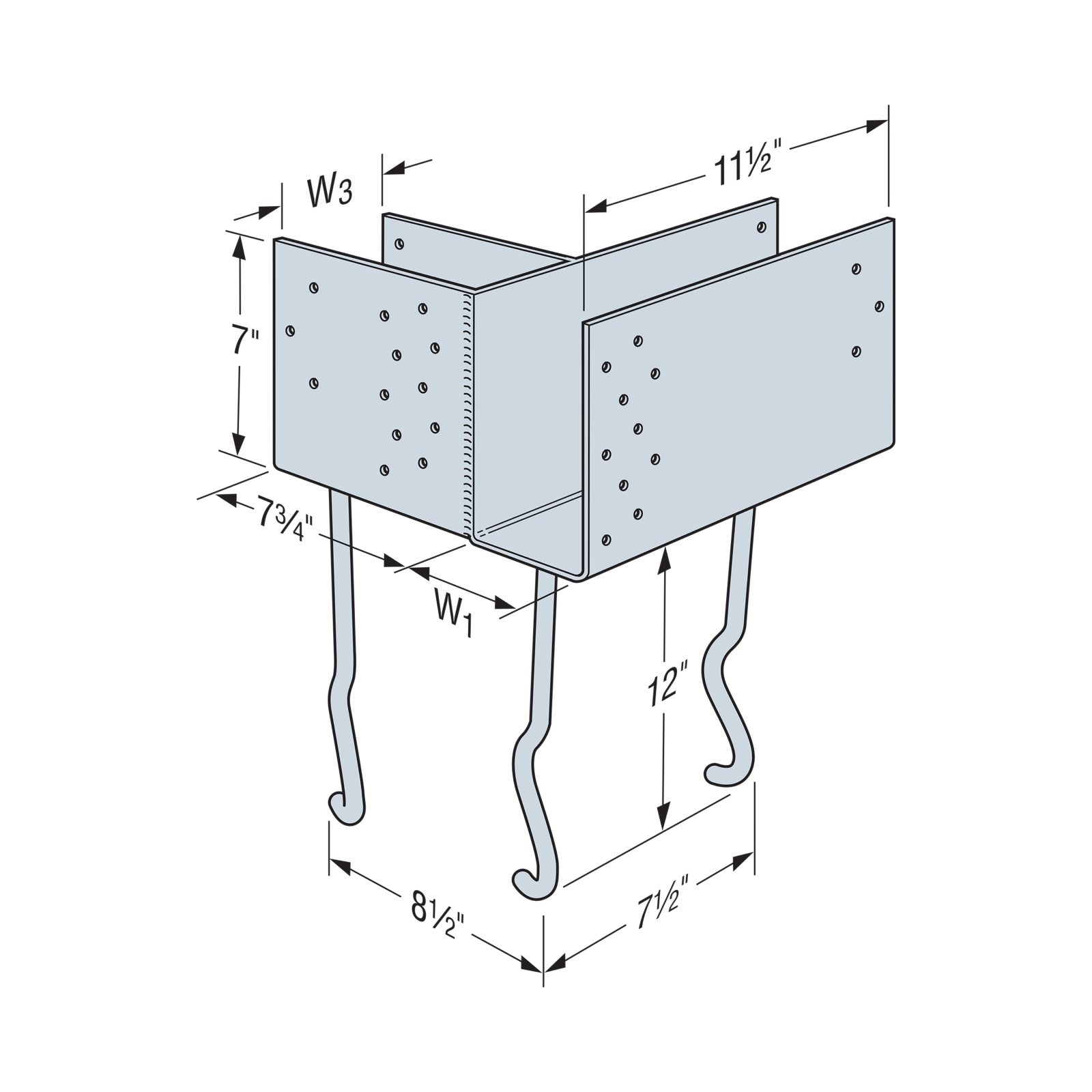 Simpson ECCLQM4.62X-KT L-Shape End Column Cap