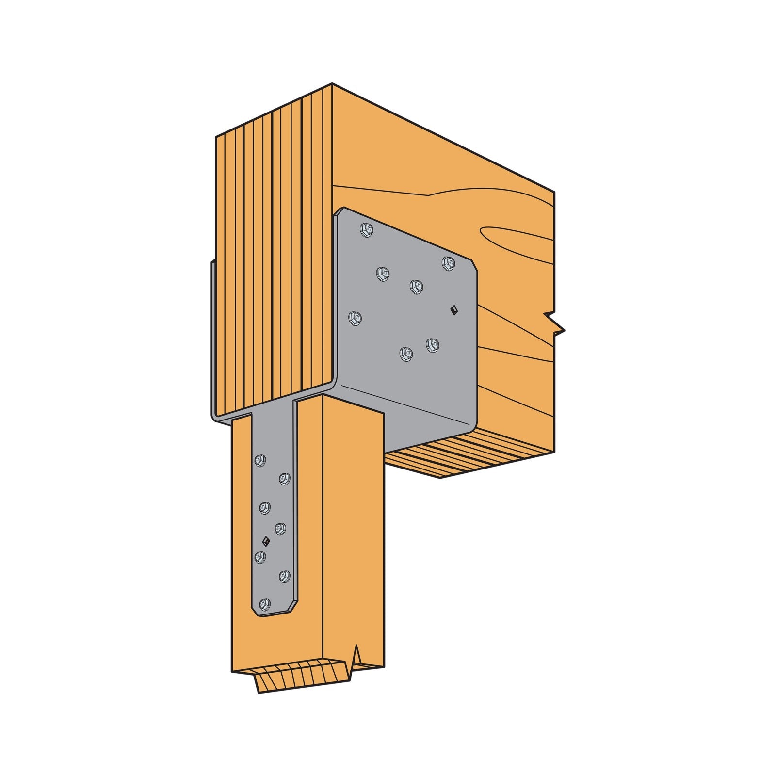 Simpson ECCQ7.12X-SDS2.5 End Column Cap for 7" Beam