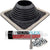 #8 Square EPDM Metal Roof Pipe Boot w/Install Kit, Black