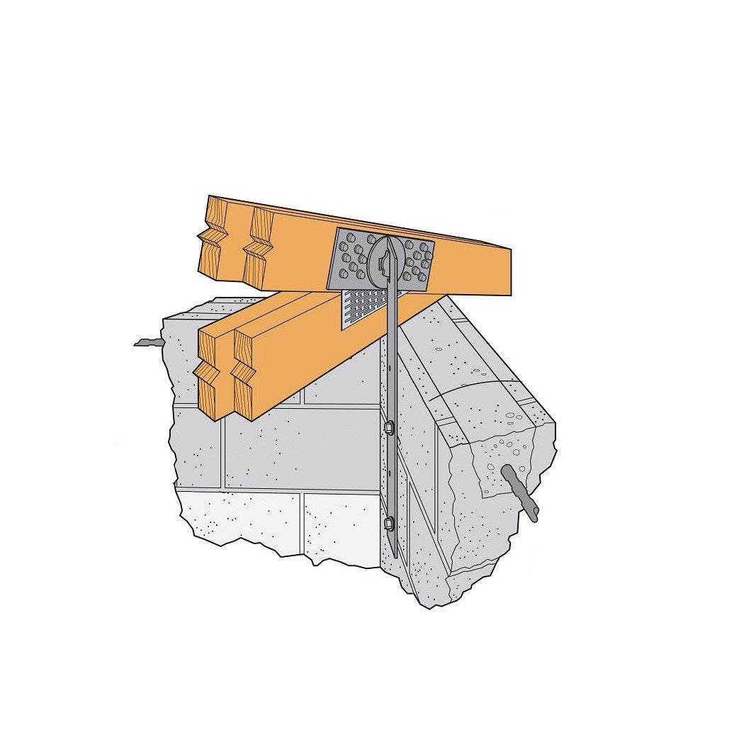 Simpson FGTRHR Face-Mount Girder Tiedown Retrofit Right Hip - Powder coated