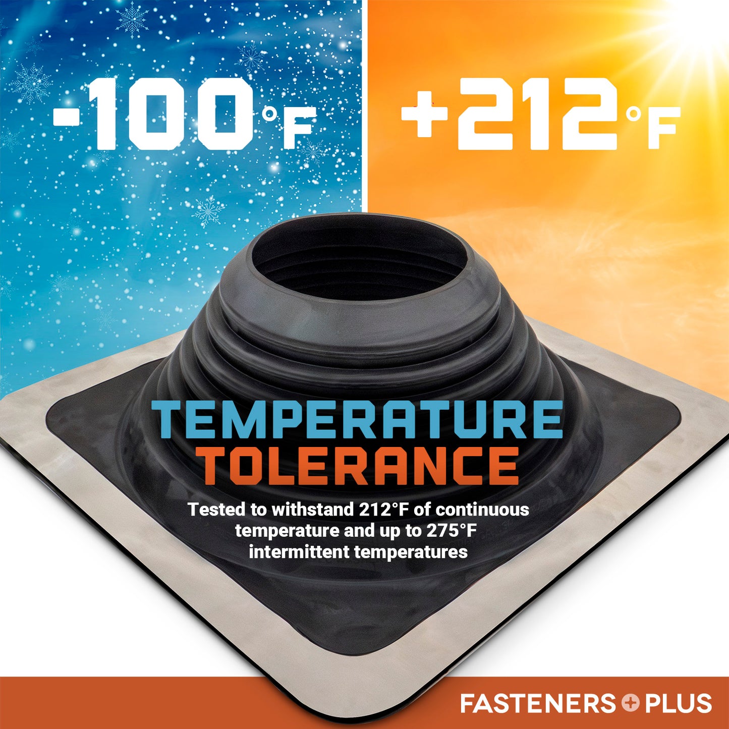 Tested to withstand 212 degrees Fahrenheit of continuous temperature and up to 275 degrees Fahrenheit intermittent temperature