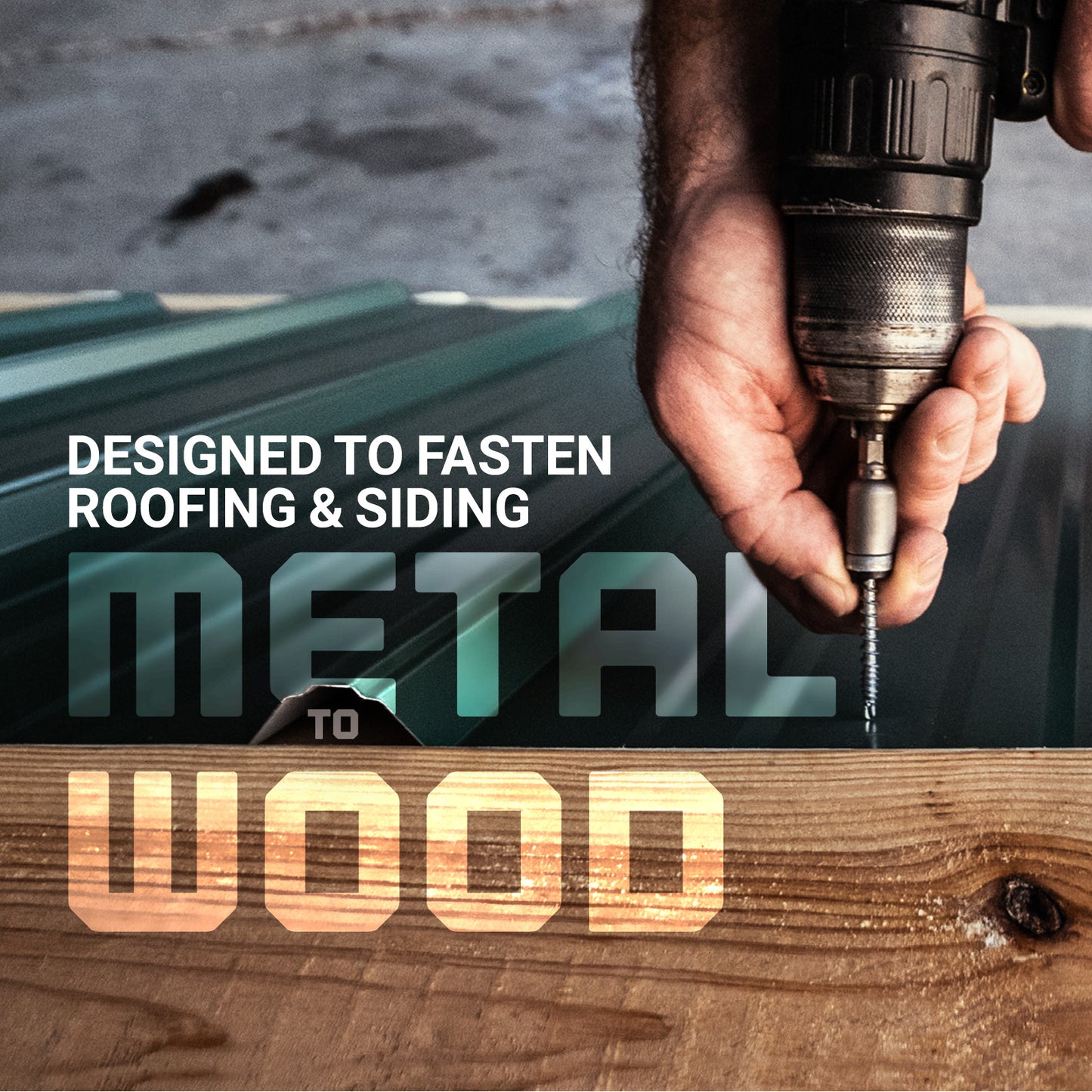 Designed to fasten roofing and siding metal to wood