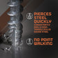 Sharp Point pierces steel quickly, consistently drills high tensile 29 & 26 gauge steel - No point walking