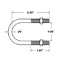 Conquest 1-1/8" (W) x 2" (L) Round Pipe U Bolt - 316 Stainless Steel specifications