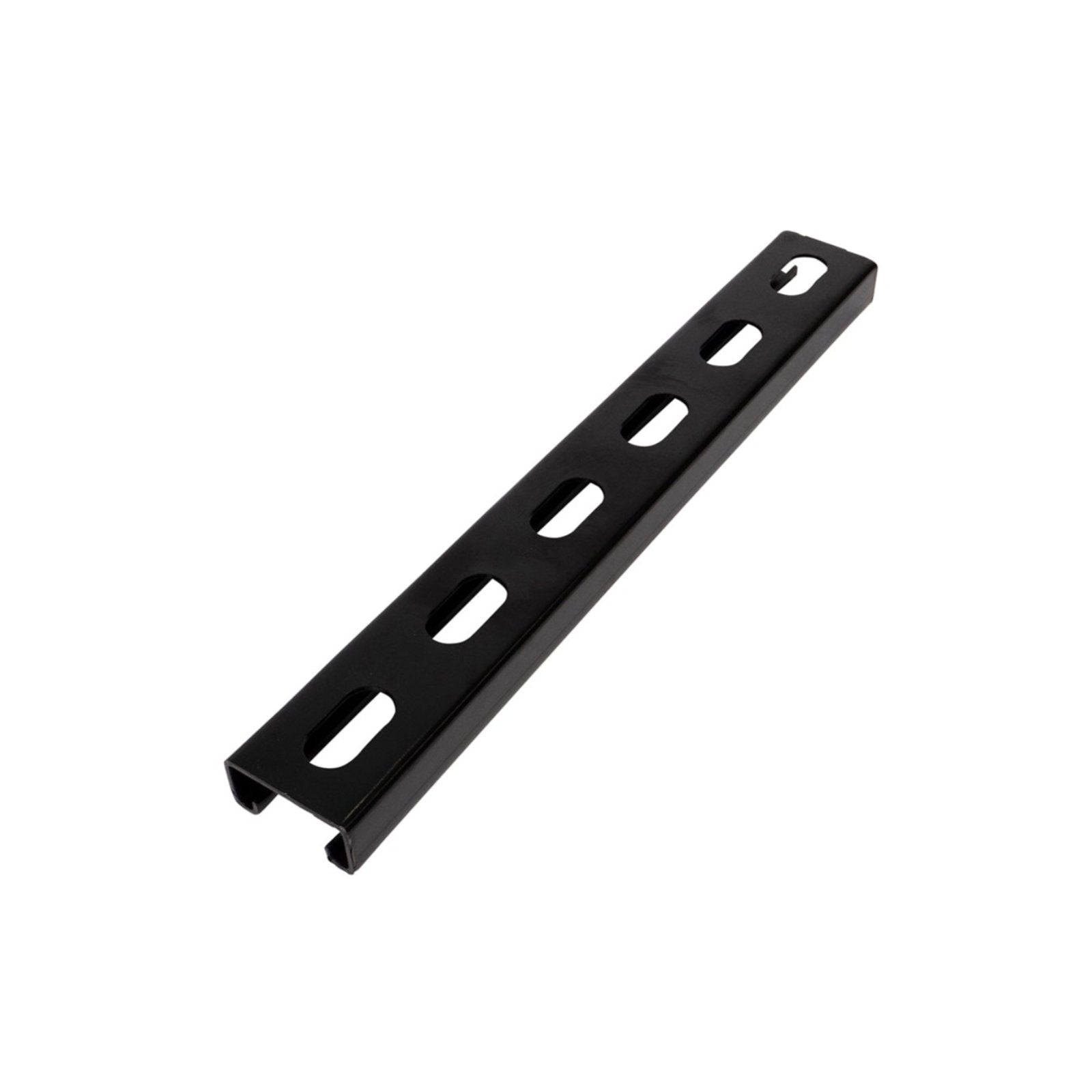 1-5/8" x 13/16" Strut Channel with Short Slots - Black E-Coat/Paint