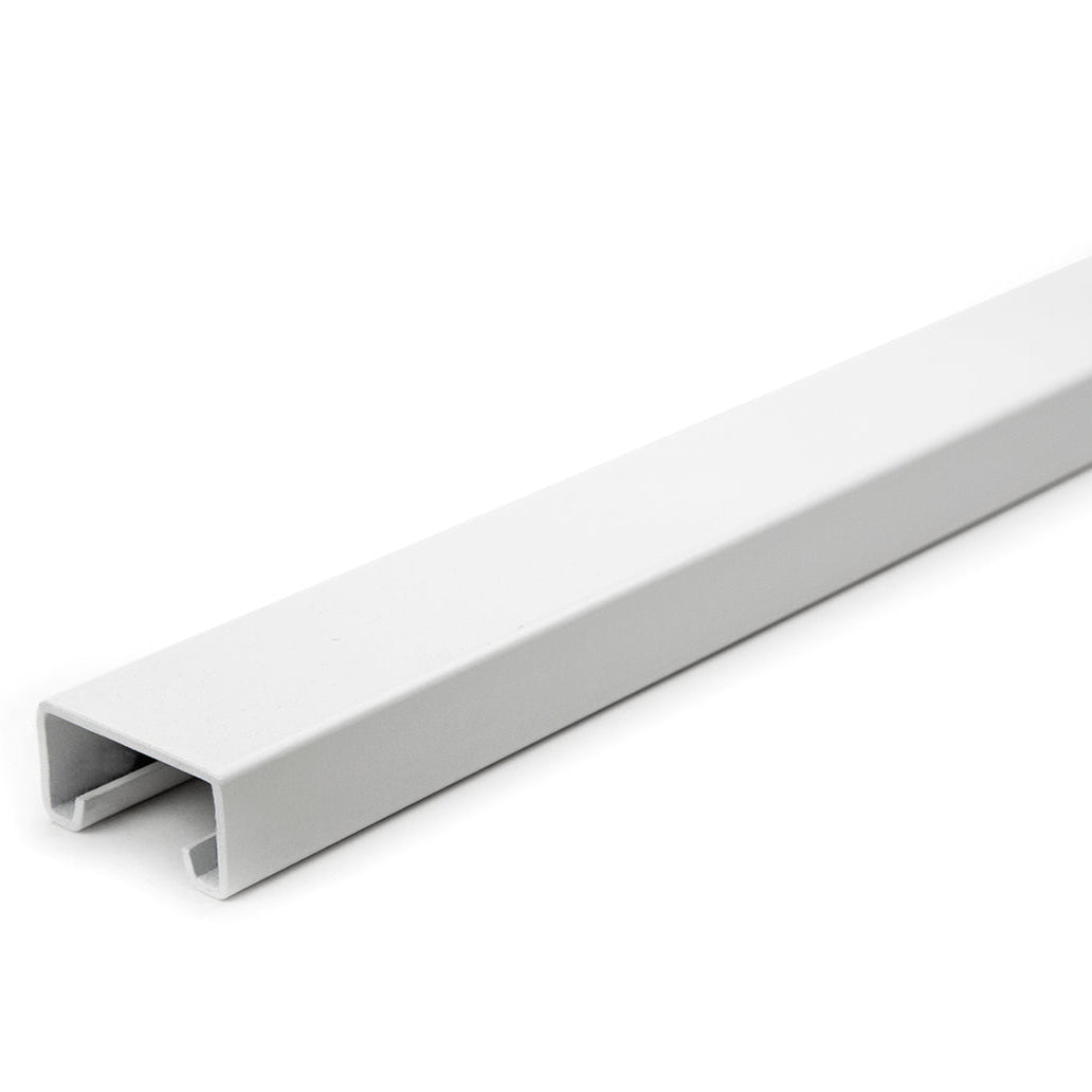 1-5/8" x 13/16" Solid Strut Channel - White Powder Coat/Paint