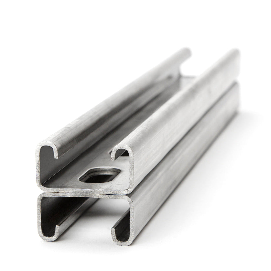 1-5/8" x 1-5/8" Back-to-Back Strut Channel with Short Slots - 304 Stainless Steel