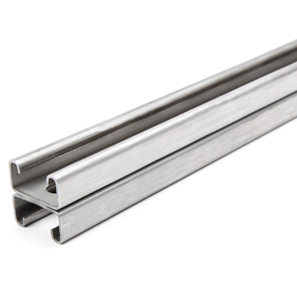 1-5/8" x 1-5/8" Back-to-Back Strut Channel with Short Slots  304 Stainless Steel