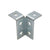 6-Hole 2-Way Channel Wing Connector - Electro-Galvanized