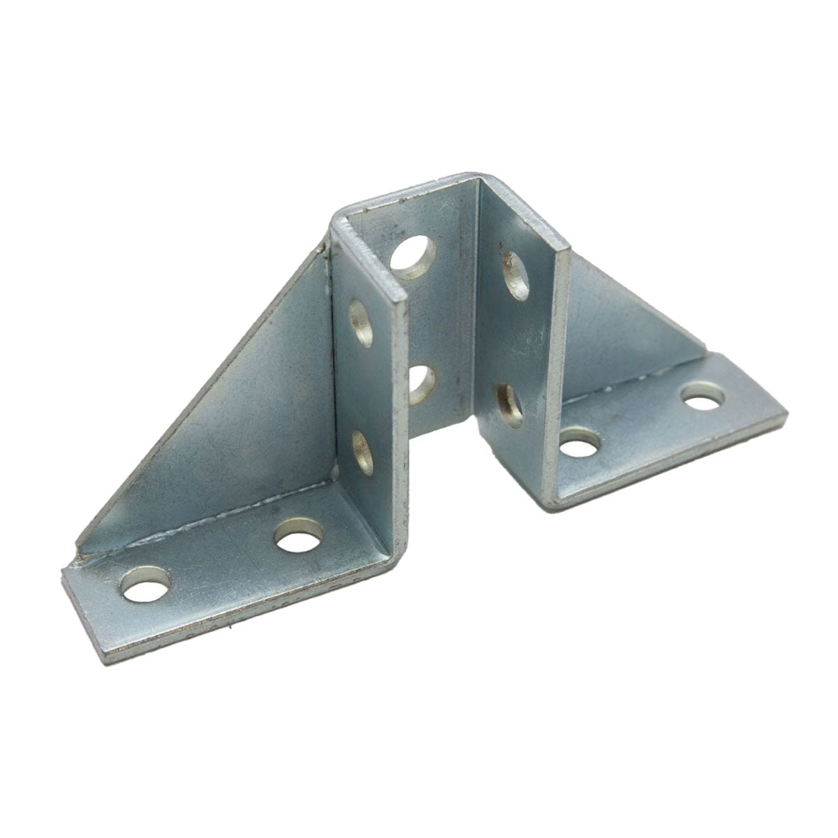 10 Hole 2-Way Channel Connector - Electro-Galvanized