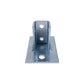 2-Hole Single Channel Post Base - Electro-Galvanized