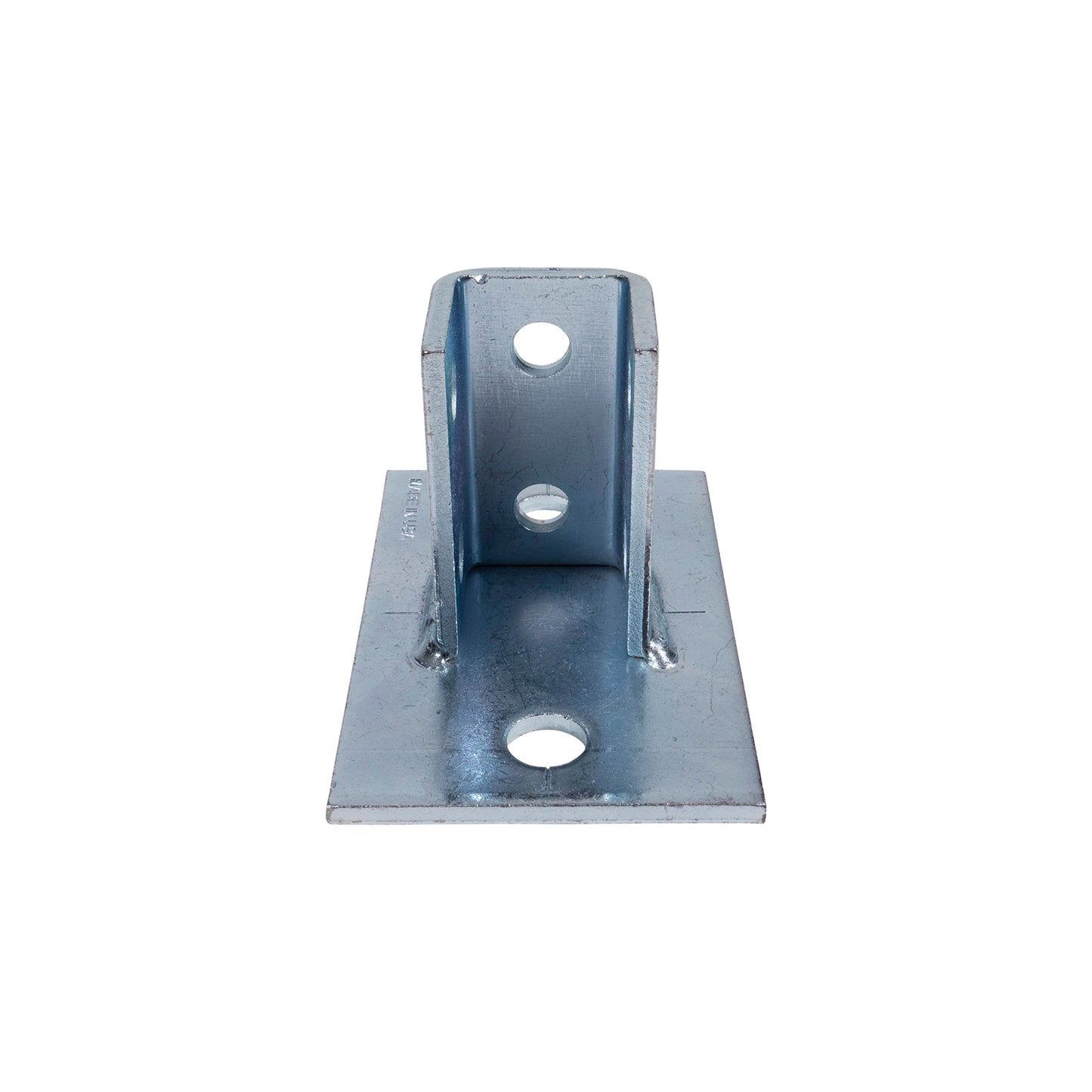 2-Hole Single Channel Post Base - Electro-Galvanized