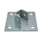 Single Channel Post Base - Electro-Galvanized