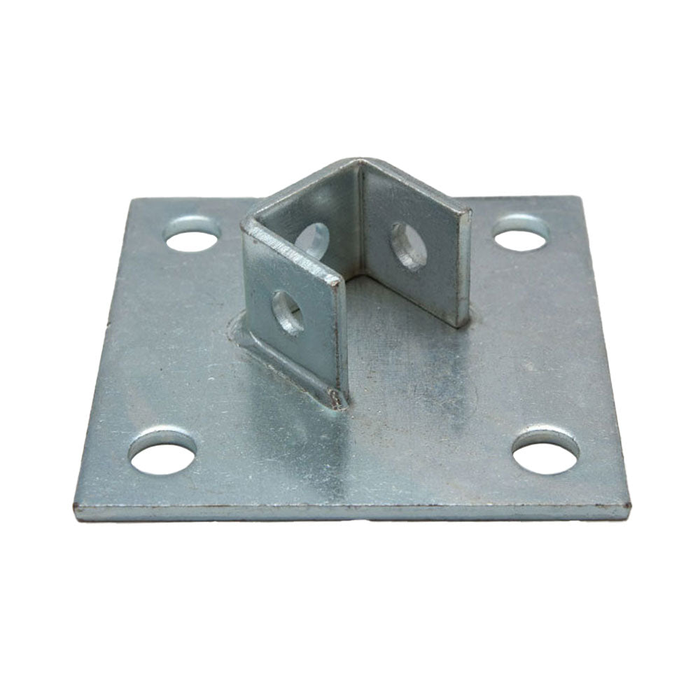 Single Channel Post Base - Electro-Galvanized