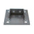 Square Double Channel Post Base - Electro-Galvanized