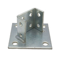 Double Channel Post Base 2-Level - Electro-Galvanized