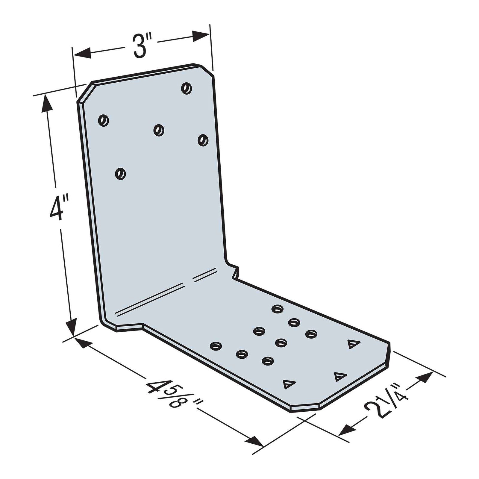 Simpson FWA Foundation Wall Angle Nail-On Illustration