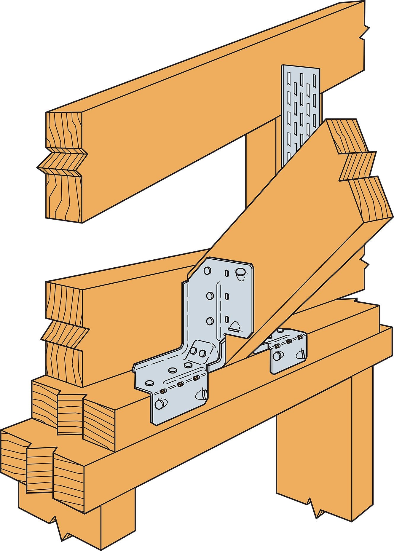 Simpson GBC Gable Brace Connector installation