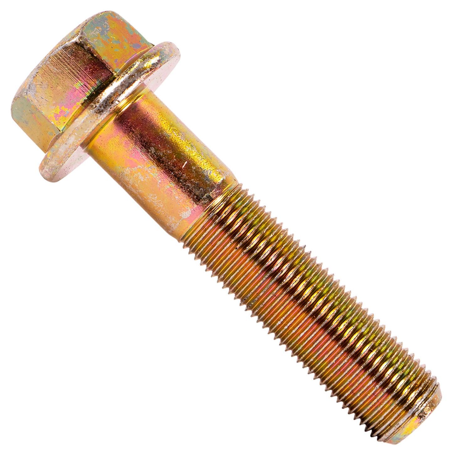 5/8"-18 x 3" Conquest Grade 8 Non-Serrated Fine Thread Flange Bolt - Zinc Yellow