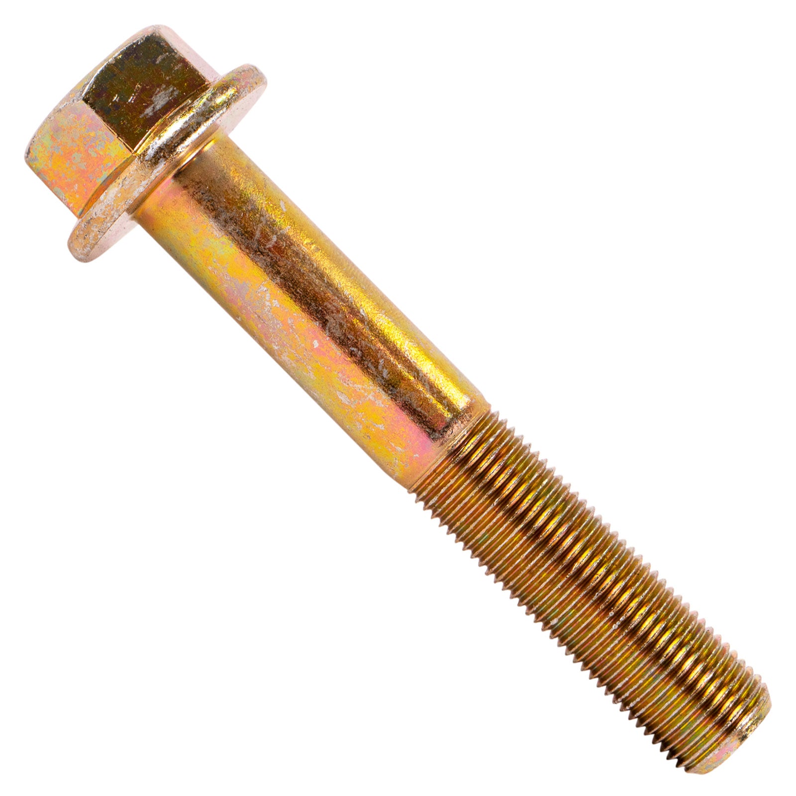 5/8"-18 x 4" Conquest Grade 8 Non-Serrated Fine Thread Flange Bolt - Zinc Yellow