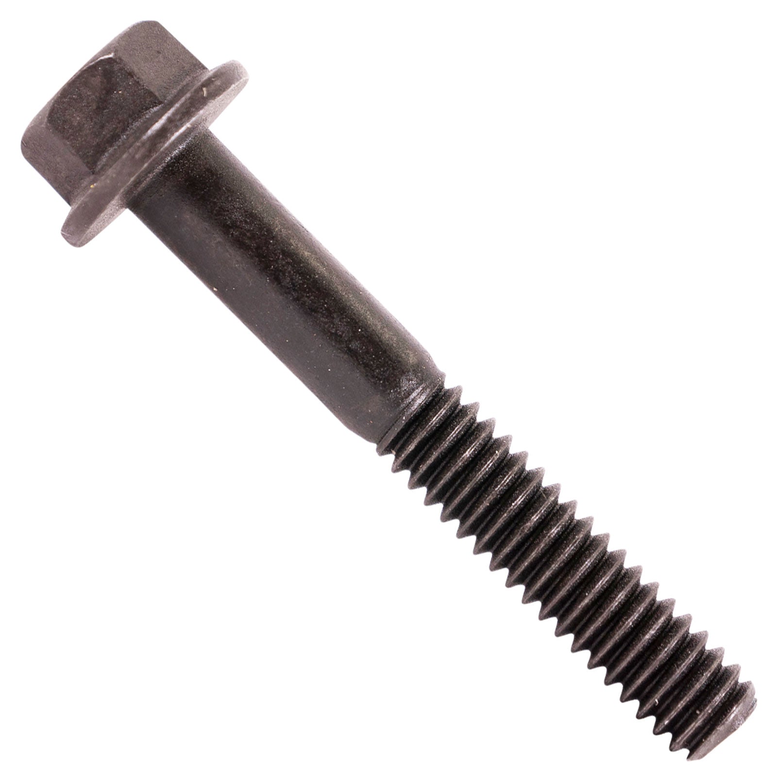 1/4"-20 x 1-3/4" Conquest Grade 8 Indented Flange Bolt - Black Phosphate & Oil