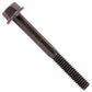 1/4"-20 x 2-1/4" Conquest Grade 8 Indented Flange Bolt - Black Phosphate & Oil