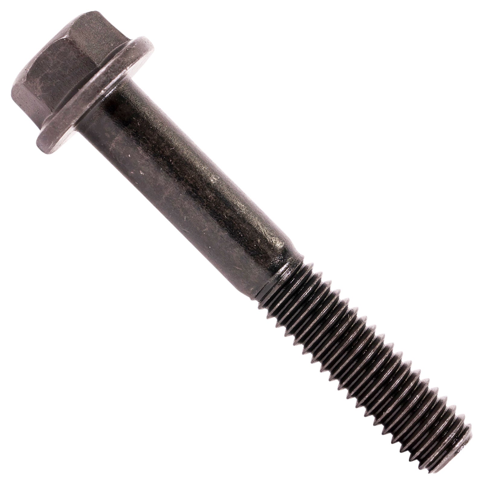 3/8"-16 x 2-1/2" Conquest Grade 8 Indented Flange Bolt - Black Phosphate & Oil