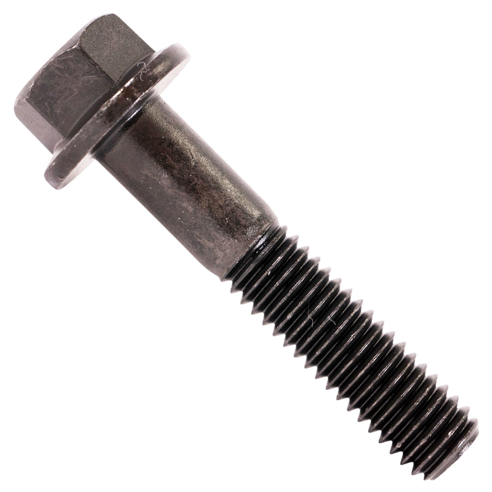 7/16"-14 x 2-1/4" Conquest Grade 8 Indented Flange Bolt - Black Phosphate & Oil