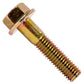 1/2"-13 x 2-1/4" Conquest Grade 8 Non-Serrated Flange Bolt - Zinc Yellow