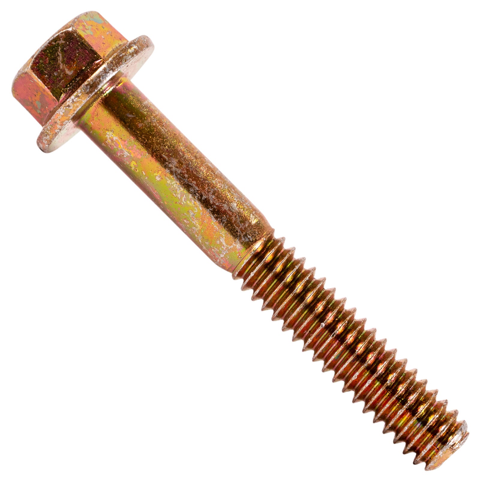 1/4"-20 x 1-3/4" Conquest Grade 8 Non-Serrated Flange Bolt - Zinc Yellow